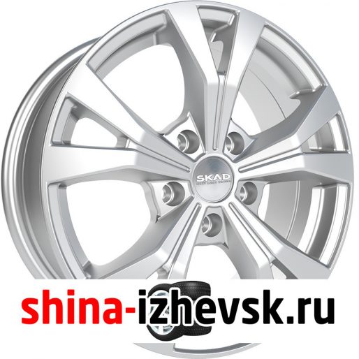Колесный диск СКАД Нагано 6.5xR16 5×100 ET43 DIA57.1 серебристый в Ижевске